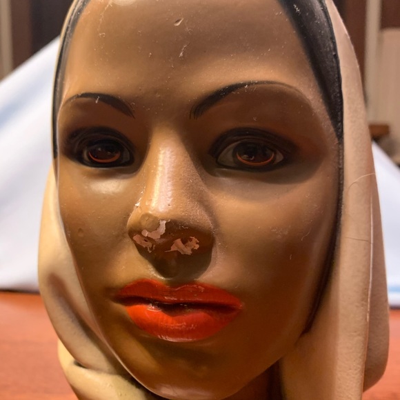 India Indian Busts Chalk Ware Retro 50’s- 60’s - Picture 3 of 7